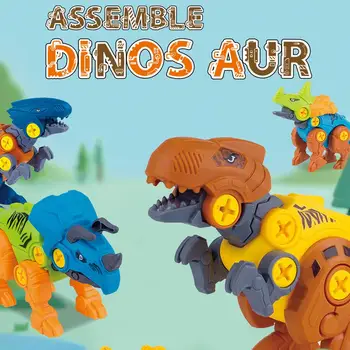 Ia în Afară de Dinozaur Jucarii pentru Copii - Construirea Dino Ou Juca Trusa cu Surubelnite de BRICOLAJ Construcții Inginerie Set STEM de Învățare