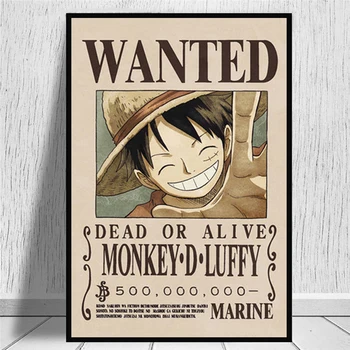 Panza De Poze Decor Acasă One Piece Luffy Vrut Poster Clasic Japonia Anime Luptă Imprimare Living Pictura Arta De Perete Poster