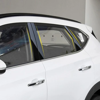 8pcs Styling Auto Pentru Hyundai Tucson TL-Prezent Masina Fereastră Tapiterie Autocolant Coloana din Mijloc Autocolante PVC Accesorii Externe