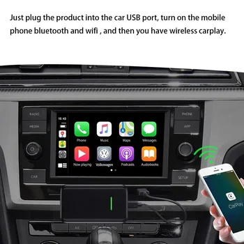 Wireless USB CarPlay Dongle pentru Toyota Avalon Corolla Hatchback Camry Android Player Multimedia iPhone-ul prin Cablu la Wireless