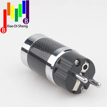 Audio crast Fibra de Carbon schuko priza de putere IEC Feminin Audio DIY UE cablu de Alimentare HIFI Masculin Feminin Jack Conector Audio Difuzor