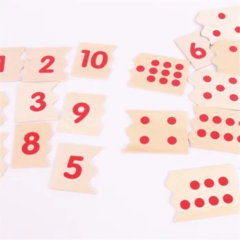 Montessori Educative Jucarii din Lemn Pentru Copii Numărul Și Contra Meci-up Puzzle Devreme Jucării din Copilărie Educație 1 Set