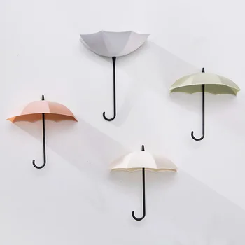 Creative Formă de Umbrelă Cârlige de Perete Umerase Living Sufragerie Dormitor cocina Acasă Decorative 3pcs cheie cârlig umeraș de Plastic