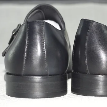 Bărbați Bulkle Rochie de Mireasa Pantofi de Piele Multicolor Negru Culoare Gri Subliniat Toe Călugăr Curea Formale Birou de Afaceri Alunecare Pe Pantofi
