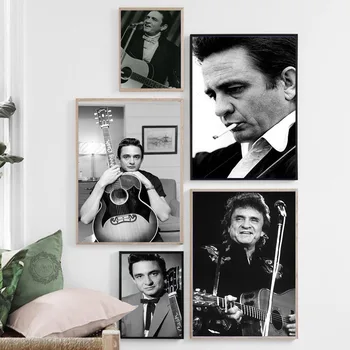 Poster Johnny Cash Postere si Printuri Panza Pictura Arta de Perete de Imagine pentru Camera de zi Decor Acasă