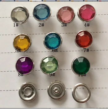 100set MIX de culoare stras pearl Apăsați Știfturi de fixare Fixare Popper Penis Inel snap butonul pentru Haine de Cusut pentru haine pentru copii