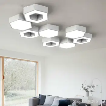Hartisan Fagure de Plafon Lumina, CONDUS Moderne Hexagon Design Pentru Camera de zi Dormitor Copii Acasă Montare pe Perete Decor Geometric Lampa