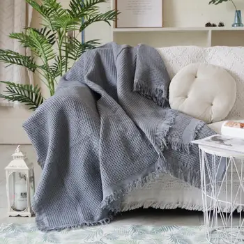 Vara Tricotate Acasă Pături Canapea Carouri cu Aer condiționat de Dormit Acoperi Agățat de Perete Tapiserie Femei Manta