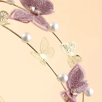 Lexie Jurnal 2020 Nouă Pânză De Artă Realizate Manual Romantic Violet Fluture Hairband Accesorii Bijuterii