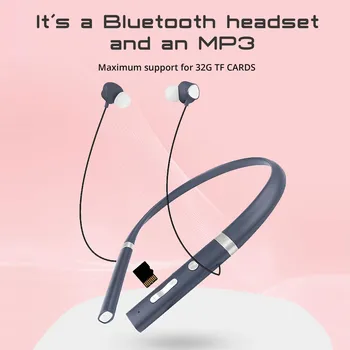 Gât Sport Cască Bluetooth TWS Căști cu Fir Căști Ureche Casca Non-Apa Pavilioane Ascultător Mobile de Zgomot Reduce TF MP3