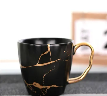Nordic light hotel luxos de aur marmură ceașcă de cafea mat cana ceramica