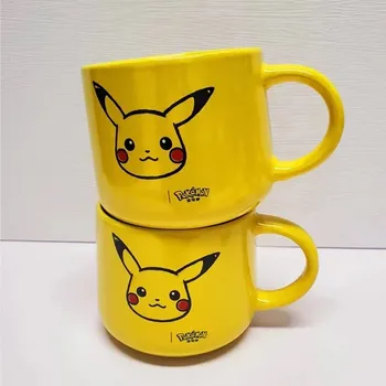 330ml Pikachu Ceramice de Cafea mup Acasă micul Dejun Lapte Ceașcă de Ceai de Desene animate Drăguț pentru Copii Cana de Apa Cadou Creativ