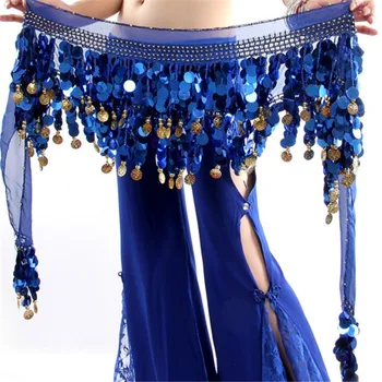 Femei Belly Dance Fusta Doamnelor Hip Esarfa Cu Paiete, Franjuri Folie De Monedă Curele Indian Bijuterii Exotice Belly Dance Costum Centura Betelie