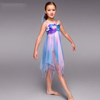 Rochie De Balet Pentru Copii European Și American De Design De Performanță Costume De Dans Suferi Centura Stil De Balet Haine Copii