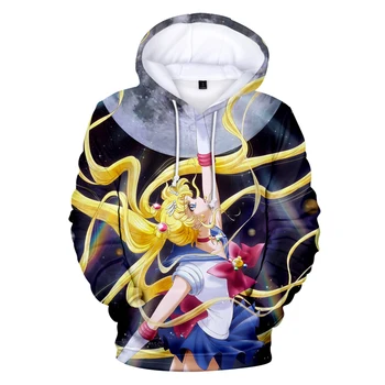 Print Hoodie Sailor Moon 3D Hoodies Femei Bărbați Harajuku Jachete Sailor Moon 3D Hanorace Casual Tricou Pulover Cald Topuri