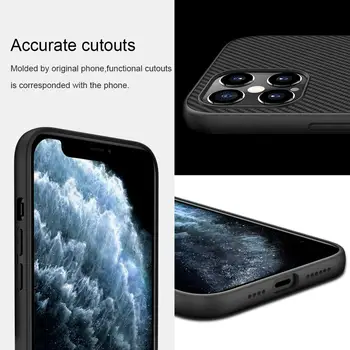 De caz pentru iPhone 12 Pro max iPhone12 Carcasa Nillkin Sintetic Fibra de Carbon, Plastic Înapoi caz Acoperire Pentru iPhone 12 mini Caz
