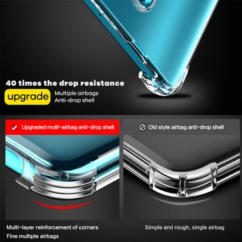 SmartDevil telefon mobil caz pentru OPPO Reno 5 de protecție acoperă pro Reno 4 se transparente de silicon anti-toamna soft shell