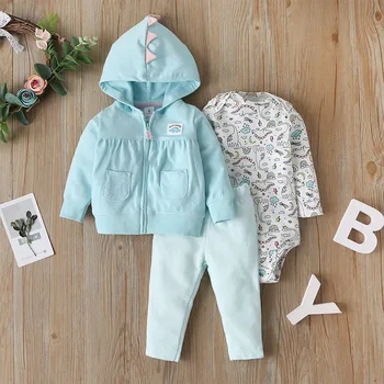 2018 Nou Bebe Fete pentru Copii Haine de Băieți mâneci Lungi Hanorace Pulover+Pantaloni+Costume de Iarna 3 Piese Seturi de haine pentru copii Nou-născuți