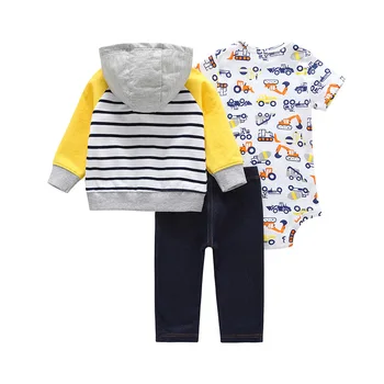 2018 Nou Bebe Fete pentru Copii Haine de Băieți mâneci Lungi Hanorace Pulover+Pantaloni+Costume de Iarna 3 Piese Seturi de haine pentru copii Nou-născuți