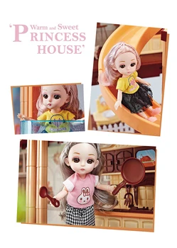 DIY Casa Papusa Papusi Accesorii in Miniatura Mobilier casă de Păpuși baie bucatarie Pretinde joc Princess Castle Camera Jucării Pentru Fete