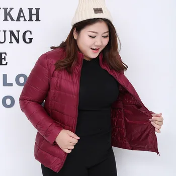 Femei Bază Paltoane Jachete Plus Dimensiune 7XL Lumina Ultra-subțire 2019 Primavara Toamna Femei Palton Slim Rață Jos Umplere Stand Guler