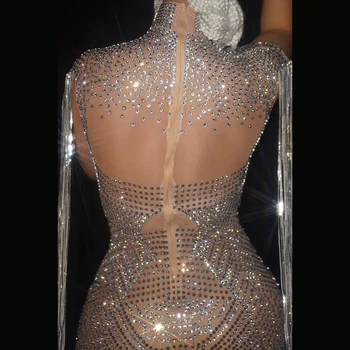 Sclipitoare de Argint stras Sequin ciucure rochie mini sexy Femei Bar petrecere de Dans Haine de Naștere club de noapte, rochii de designer pista