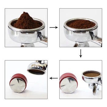 58/58.35 mm Reglabile din Oțel Inoxidabil 304 de Cafea Espresso Tamper Plat/Fir/Trei Înclinate Pante de Bază Instrumente de Distribuție