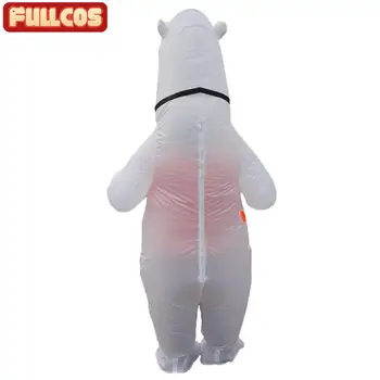 Gonflabil de Urs Polar Costume pentru Adulti, Carnaval de Halloween Cosplay Petrecere Rochie Fancy Bărbați, Femei Animale de Ziua Utilaje