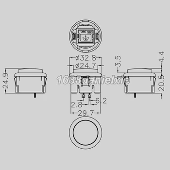 10x Nou OEM 30mm Arcade Joystick Kituri Apasă Butonul Replace Pentru Sanwa OBSF-30 de Butoane Negre Mame KOF Jocuri