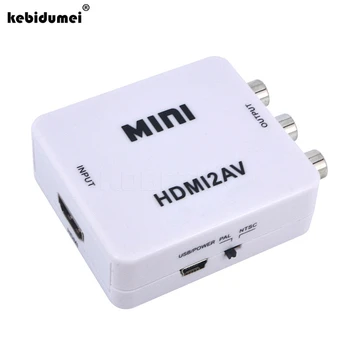Mini 2019 HD Video 1080P HDMI La AV CVSB L/R RCA Converter HDMI2AV Adaptor Suport NTSC PAL Ieșire HDMI Standard de Interfață