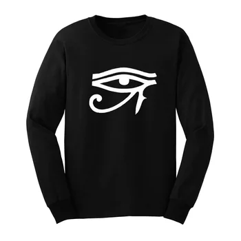 Loo Arată Mens Ochii lui Horus Maneca Lunga T-Shirt Casual Barbati Tee