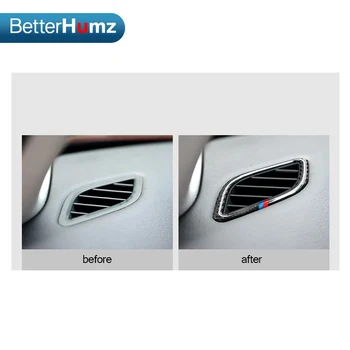 3D Fibra de Carbon Mașină de Aerisire Capac Autocolante Priză Cadru Trim Decoratiuni Autocolante Pentru BMW X1 E84 2011-FIERBINTE