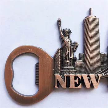 Creative New York, Statele Unite ale americii Magneți de Frigider de Metal Statuia Libertății World Trade Center 3D Rășină Frigider Magnetice, Autocolant
