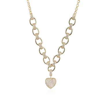 SINZRY vânzare fierbinte cubic zirconia inima pandantiv colier bratara set de bijuterii elegant CZ bijuterii