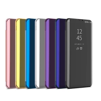 Pentru Samsung S 10 S10 S10E+ Caz Smart Flip Stand Oglinda Caz S10Plus Capacul de Protecție din Piele de Caz pentru Galaxy S10 S10E Plus