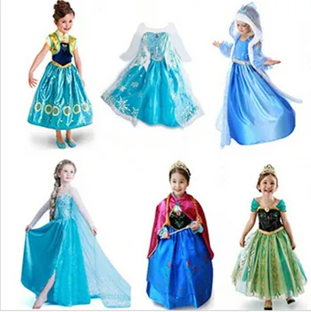 Copilul Meu Fata De Moda Rochie De Bumbac Imbracaminte Copii Fete Ponei Rochii Elsa Anna Rochii De Partid Prințesă Costum De Haine Pentru Copii