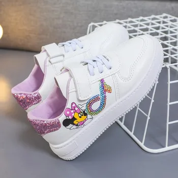 Disney noi desene animate pentru copii Minnie Mickey Mouse fată non-alunecare talpă moale pantofi casual pantofi sport student pantofi de funcționare