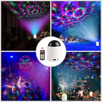 DJ Stroboscop Led Lumina Disco Ball Proiectorul cu Laser RGB Etapă Efect de Lumină de Lumină, Muzică de Crăciun, Lumini de Partid Decor Acasă Cu Control
