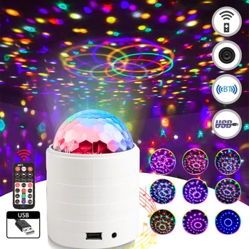 DJ Stroboscop Led Lumina Disco Ball Proiectorul cu Laser RGB Etapă Efect de Lumină de Lumină, Muzică de Crăciun, Lumini de Partid Decor Acasă Cu Control