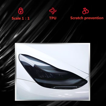 Masina faruri film Negru de Mare de transmisie a luminii TPU film protector Accesorii Pentru Tesla model 3 model S model X