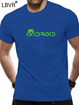 Android Logo Tee Shirt Computer Geek Tee Calitate 2020 Nou Casual Tricou Barbati Maneca Scurta Om Creativ, Ecran de Mătase Tricouri