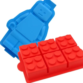 Super Big Robot Lego Blocuri Tort Mucegai Tort Fondant Instrumente de Decorare LEGO Matrite de Gheață Puii Mucegai Tava de Copt Alimente Grad Silicon