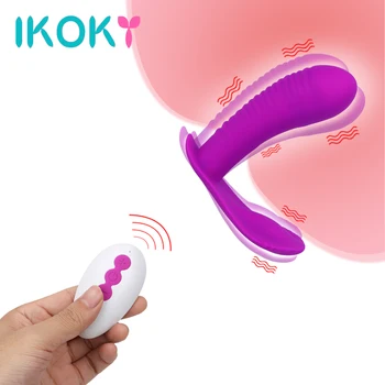 IKOKY Portabil Vibrator de Control de la Distanță de sex Feminin Masturbator Curea Pe Dildo-uri pentru Adulti Jucarii Sexuale pentru Femei 10 Frecvența Anal Vibrator