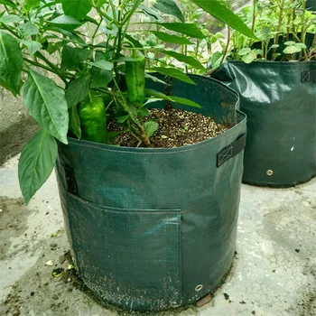 3Pack PE 10 Litri de Grădină se cultivă Sac de Ceapa mașini de Plantat Cartofi Saci de Legume de Plantare Crește Saci de Vase Plantat Recipient Impermeabil Sac