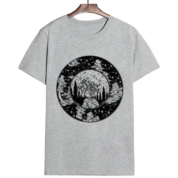 Înstelat Vârf de Munte Cosmic Credința Harajuku Tricou de Moda Japoneză Streetwear Tricou Hipster Estetice Femei Tricouri T-shirt