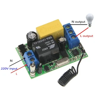 Mini Dimensiune AC 220V 1CH 1CH 10A de la Distanță fără Fir de Control de Lumină LED Comutator Releu Receptor ,315/433 MHz