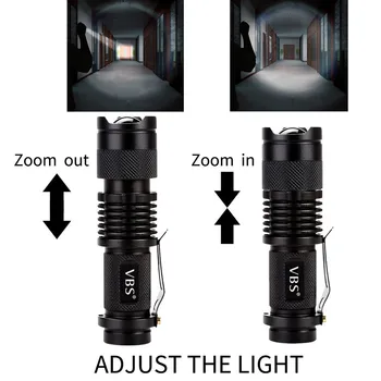 Rezistent la apa Q5 LED Lanterna de Mare Putere 2000LM Mini Lampă Spot Portabil linterna 3 Moduri de Zoom, Echipament de Camping Lanterna zaklamp