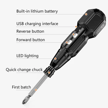 4.2 V Mini Electric de uz Casnic Șurubelniță Electrică Instrumentul de Foraj USB de Încărcare Automată Convenabil Instrument de Șurubelniță