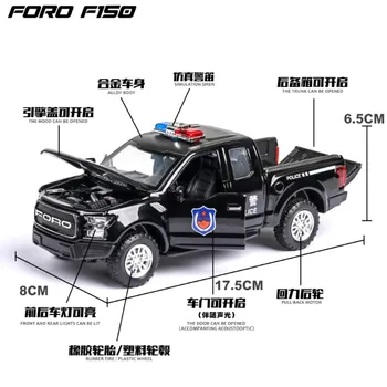 1:32 FORD F150 Mașină de Poliție Diecasts & Vehicule de Jucărie din Metal Model de Masina de Sunet de Lumină Mașină de Colecție, Jucării Pentru Copii, Cadou de Crăciun