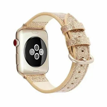 Bling Crăciun Bandă de Piele pentru Apple Watch Serie SE 6 5 4 3 2 1 Curea Catarama Clasica Watchband pentru iWatch 44/40/42/38mm Curea